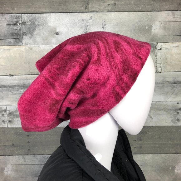 tie dye watercolor swirls waves wine maroon neck warmer fleece Scarf Tube cowl - Picture 3 of 10